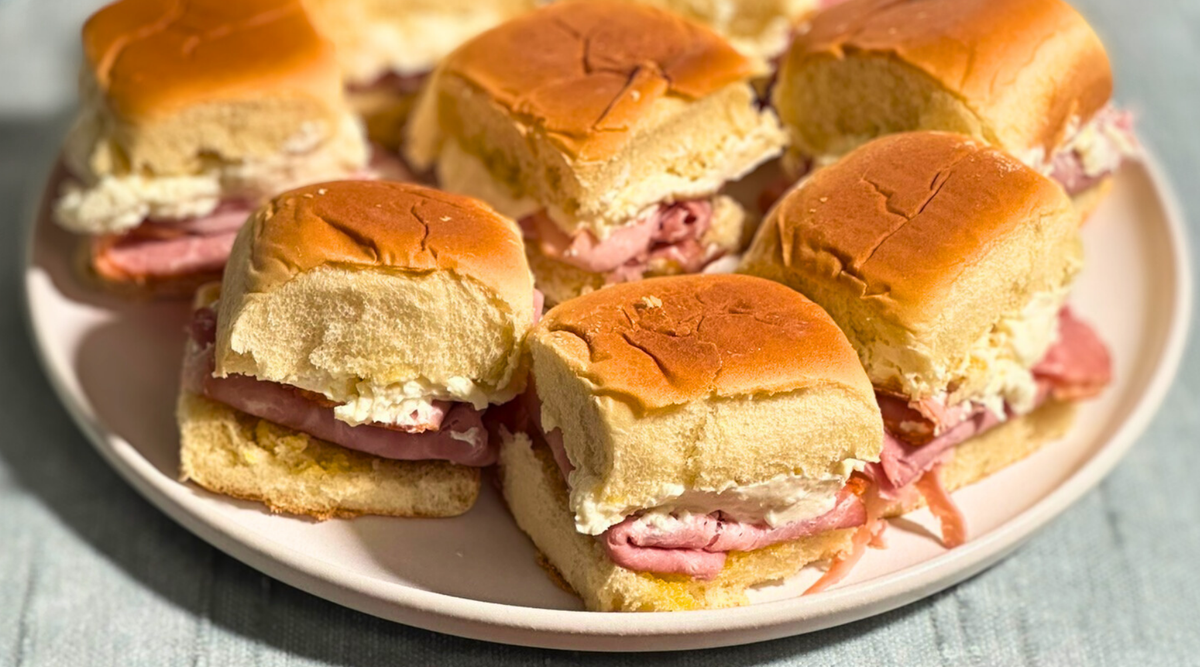 Ham Sliders with Pineapple & Habanero Cream Cheese